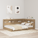 vidaXL Tároló fejtámla polcokkal Artisan tölgy 140 cm Faanyag