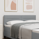 vidaXL LED ágytámla LED szalagokkal Világosszürke 144 cm szövet