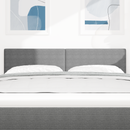 vidaXL LED ágytámla fejtámlával Világosszürke 144 cm Bársonyos szövet