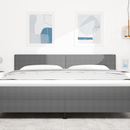 vidaXL LED ágytámla fejtámlával Világosszürke 180 cm Bársonyos szövet