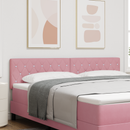 vidaXL LED ágytámla LED szalagokkal Rózsaszín 180 cm Bársony