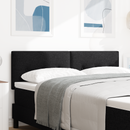 vidaXL LED ágytámla LED szalagokkal fejtámlával Fekete 144 cm szövet