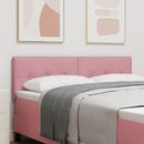 vidaXL LED ágytámla LED szalagokkal Rózsaszín 144 cm Bársony