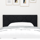vidaXL LED ágytámla Fekete 90 cm szövet