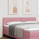 vidaXL LED ágytámla Rózsaszín 180 cm Bársony