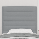 vidaXL LED ágytámla LED szalagokkal Világosszürke 80 cm szövet