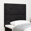 vidaXL LED ágytámla LED szalagokkal Fekete 90 cm Bársony