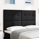 vidaXL LED ágytámla LED szalagokkal fejtámlával Fekete 160 cm szövet