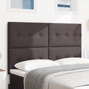 vidaXL LED ágytámla LED szalagokkal Sötét Barna 160 cm szövet