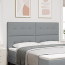 vidaXL LED ágytámla LED szalagokkal Világosszürke 180 cm szövet