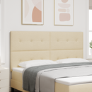 vidaXL LED ágytámla LED szalagokkal fejtámlával Krém 180 cm szövet