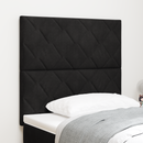vidaXL LED ágytámla Fekete 100 cm Bársony