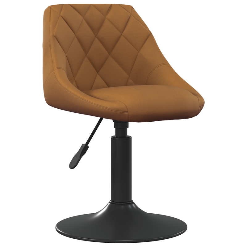 vidaXL Forgatható Étkezőszékek 2 pcs Barna 46 x 44 x 77.5 cm Műbőr