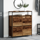 vidaXL Cipőszekrény polcokkal Öreg fa 100 x 34 x 112 cm Faanyag