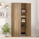 vidaXL Highboard kézműves tölgy 80 x 35 x 180 cm Faanyag