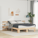 vidaXL Ágykeret fejtámlával Barna 150 x 200 cm Tömör fenyőfa