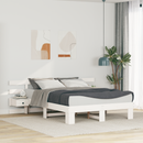 vidaXL Ágykeret fejtámlával Fehér 150 x 200 cm Tömör fenyőfa