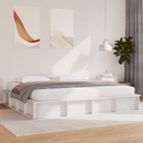 vidaXL Ágykeret Fehér 200 x 200 cm Tömör fenyőfa