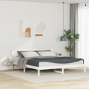 vidaXL Ágykeret fejtámlával Fehér 200 x 200 cm Tömör fenyőfa