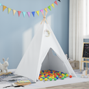 vidaXL Teepee sátor Fehér 120 x 120 x 150 cm Textil és Műanyag