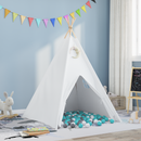 vidaXL Teepee sátor Fehér 120 x 120 x 150 cm Textil és Műanyag