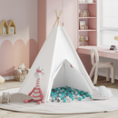 vidaXL Teepee sátor Fehér 120 x 120 x 150 cm Textil és Műanyag