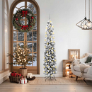 vidaXL Mű karácsonyfa 300 LED-del Zöld 180 cm PVC, acél és műanyag