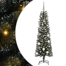 vidaXL Mű karácsonyfa 150 LED-del Zöld 150 cm PVC és Műanyag és Acél