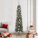 vidaXL Mű karácsonyfa 300 LED-del Zöld 210 cm PVC és Műanyag és Acél