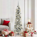 vidaXL Mű karácsonyfa 300 LED-del Fehér 180 cm PVC és Fém és Műanyag