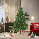 vidaXL Karácsonyfa 300 LED-del állvánnyal Zöld 180 cm PE