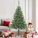 vidaXL Karácsonyfa 300 LED-del állvánnyal Zöld 180 cm PVC
