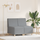 vidaXL Karfa Nélküli Modularis Kanapé Egység 2 pcs Világosszürke