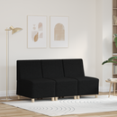 vidaXL Karfa Nélküli Modularis Kanapé Egység 3 pcs Fekete