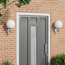 vidaXL Kültéri Fali Lámpa 2 pcs Ezüst 28 x 25 x 38 cm