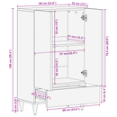 vidaXL Magasfiú Barna 60 x 33 x 100 cm Tömör Mangófát