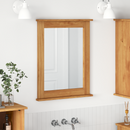 vidaXL Tükör tükörrel VIGO Méz barna 55,5 x 5 x 70 cm Tömör fenyőfa