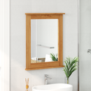 vidaXL Tükör tükörrel VIGO Méz barna 55,5 x 5 x 70 cm Tömör fenyőfa