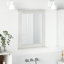 vidaXL Tükör tükörrel VIGO Antik fehér 55,5 x 5 x 70 cm Tömör fenyőfa
