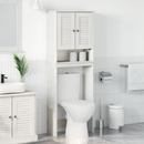 vidaXL WC Szekrény ajtóval VIGO Fehér és Antik Fehér 60 x 27 x 161 cm