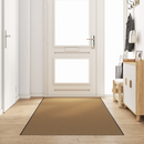 vidaXL Ajtószőnyeg Egyéb Krém és fekete 120 x 400 cm Poliamid és PVC
