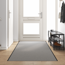 vidaXL Ajtószőnyeg Szürke és fekete 120 x 350 cm 100% Poliamid