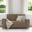 vidaXL Kétszemélyes kanapé Cappuccino 160 cm Műbőr