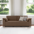 vidaXL 3-Fős kanapé Barna 220 cm szövet