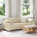 vidaXL 3-Fős kanapé Krém 220 cm szövet