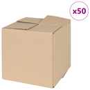 vidaXL Hajtható doboz 50 pcs Természetes 20 x 20 x 20 cm Karton
