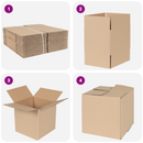 vidaXL Hajtható doboz 50 pcs Természetes 20 x 20 x 20 cm Karton