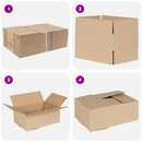 vidaXL Hajtható doboz 50 pcs Természetes 25 x 17,5 x 10 cm Karton
