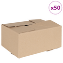 vidaXL Hajtható doboz 50 pcs Természetes 30 x 21,5 x 14 cm Karton