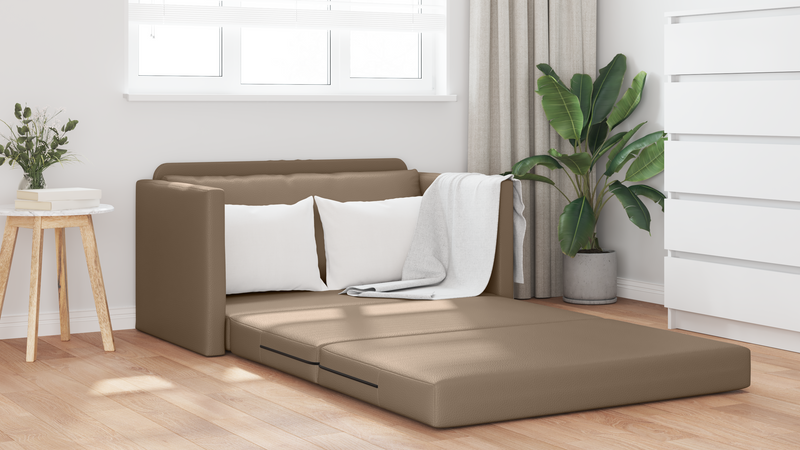 vidaXL Kanapéágy Cappuccino 124 x 71 x 78 cm Mübőr